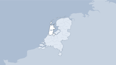 Kaart van de provincie Noord Holland
